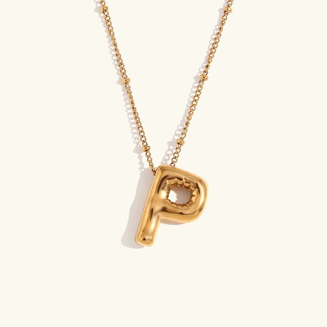 [Gaonasi]Balloon Gold Initial Necklace