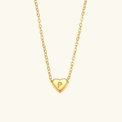 [Gaonasi]Heart Initial Gold Necklace