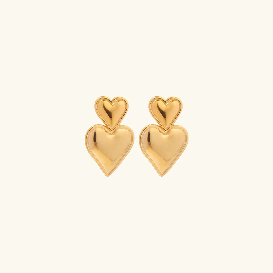 [Gaonasi]Zofia Gold Heart Earrings