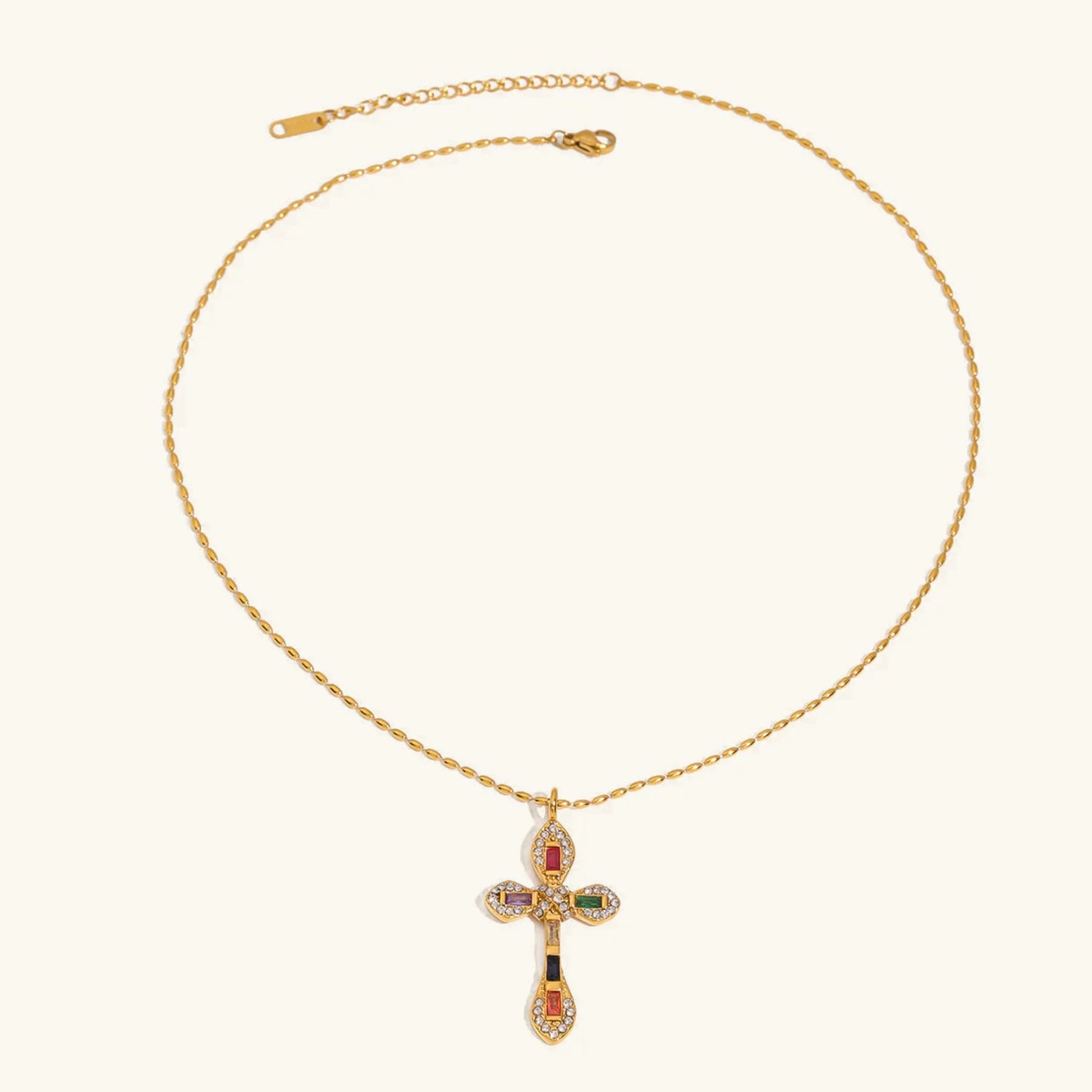 [Gaonasi]Olea Diamond Crucifix