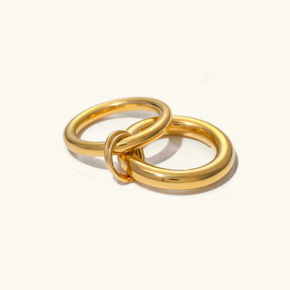 [Gaonasi]Dune Stacked Gold Ring