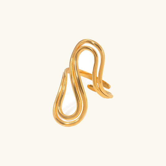 [Gaonasi]Halle Abstract Gold Ring