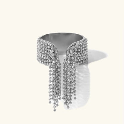 [Gaonasi]Krystelle Gold Tassel Ring