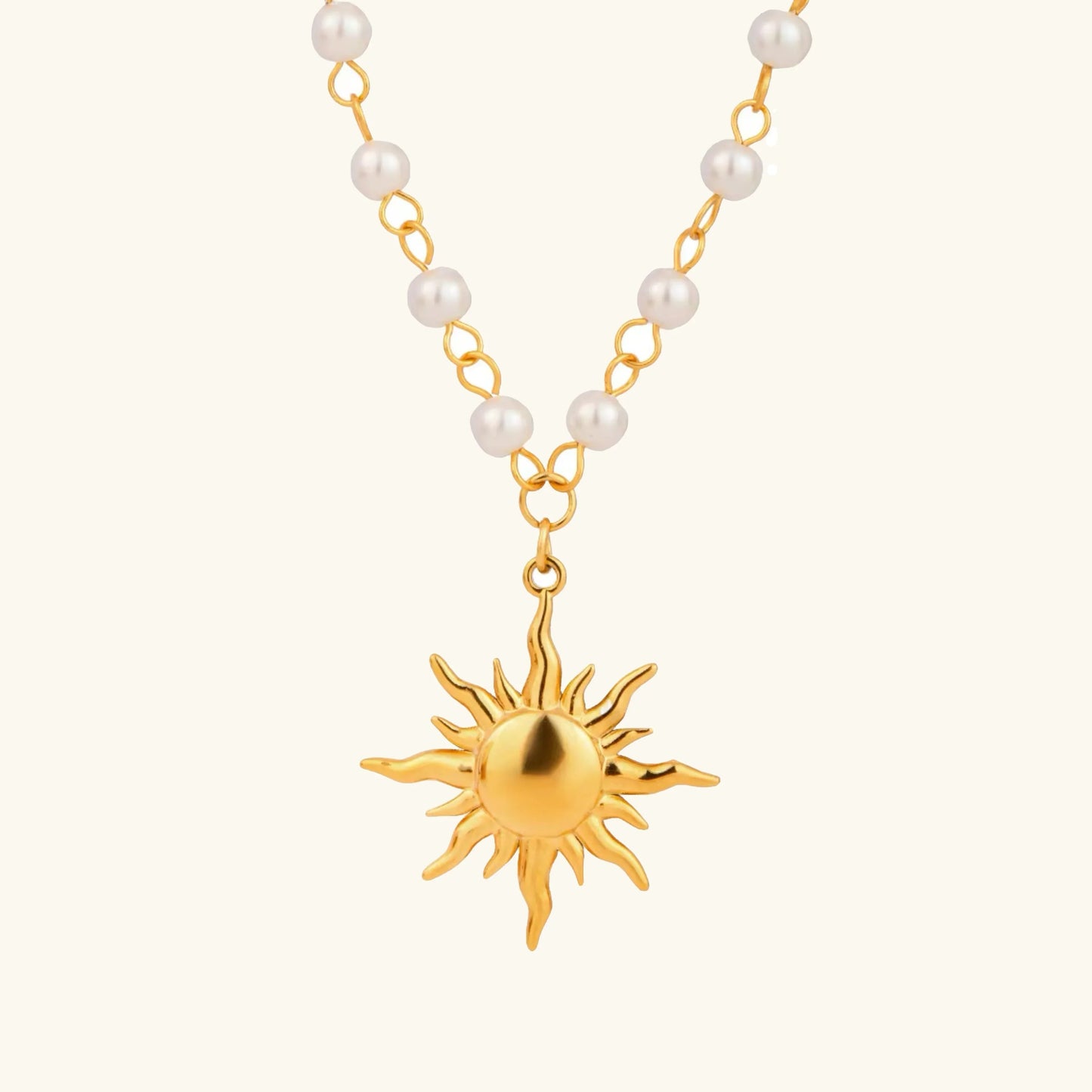 [Gaonasi]Apollo Sun Pearl Necklace
