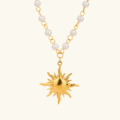 [Gaonasi]Apollo Sun Pearl Necklace