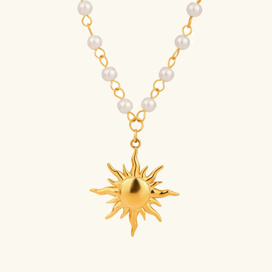 [Gaonasi]Apollo Sun Pearl Necklace