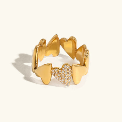 [Gaonasi]Ciel Diamond Hearts Ring