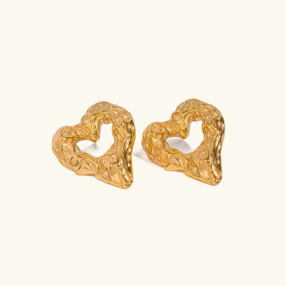 [Gaonasi]Helene Heart Earrings