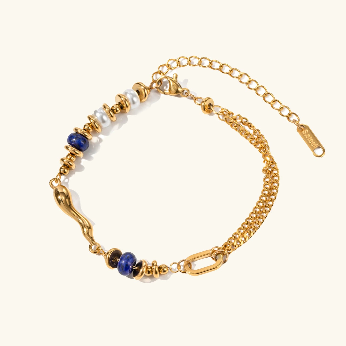[Gaonasi]Quintessa Layered Chain Pearl Bracelet