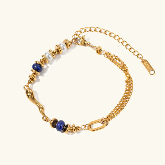 [Gaonasi]Quintessa Layered Chain Pearl Bracelet