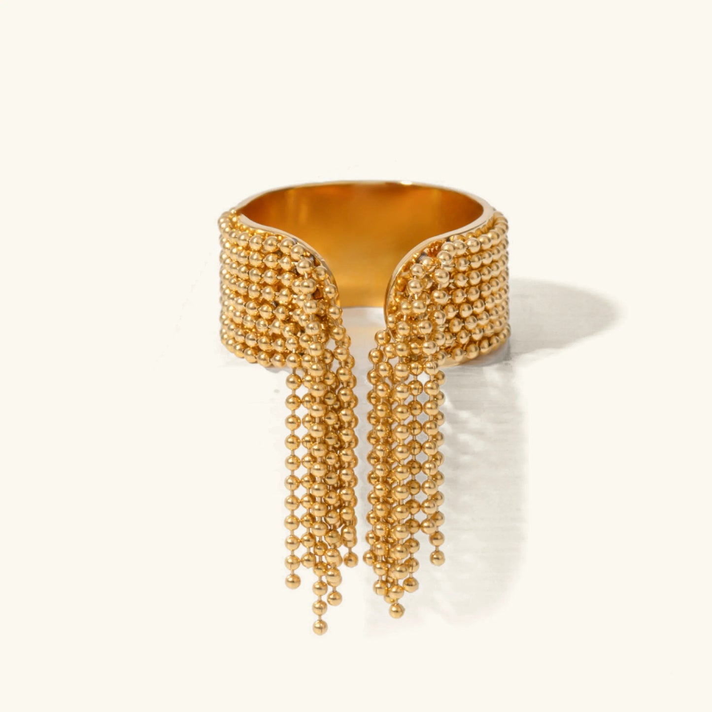 [Gaonasi]Krystelle Gold Tassel Ring