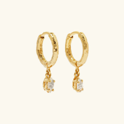 [Gaonasi]Shayla Hammered Diamond Hoops