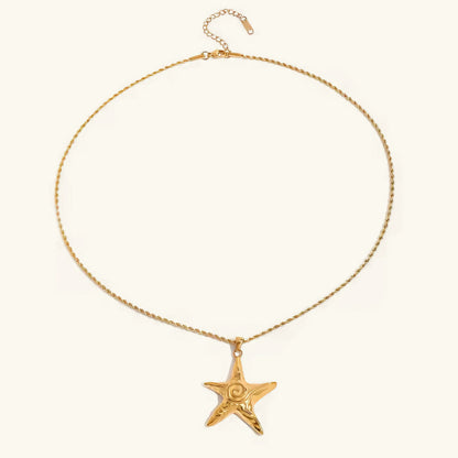 [Gaonasi]Tammy Gold Starfish Necklace