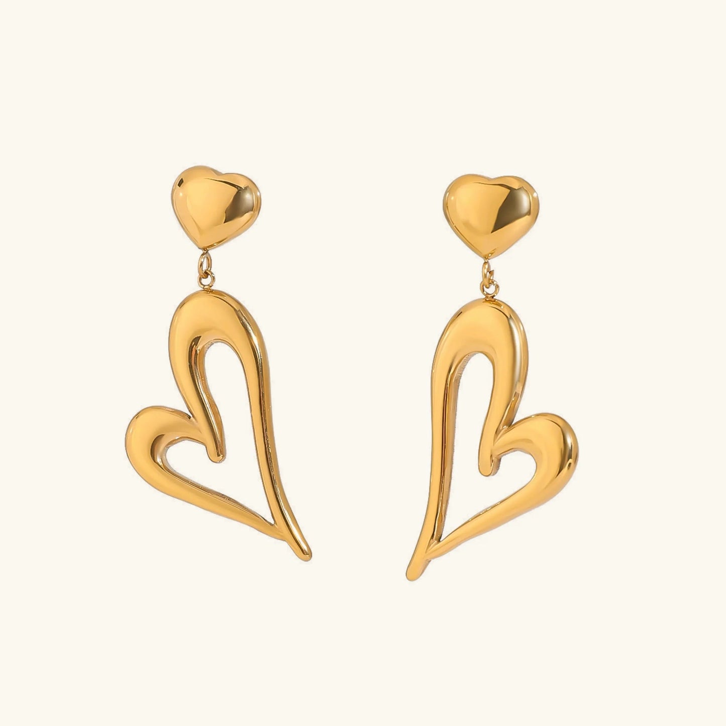 [Gaonasi]Venus Gold Heart Earrings