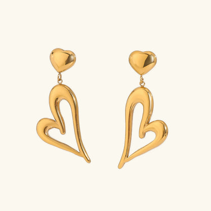 [Gaonasi]Venus Gold Heart Earrings