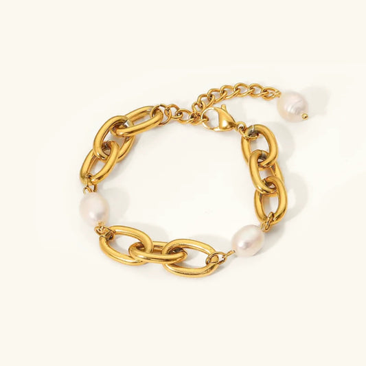 [Gaonasi]Ysabel Chunky Freshwater Pearl Bracelet