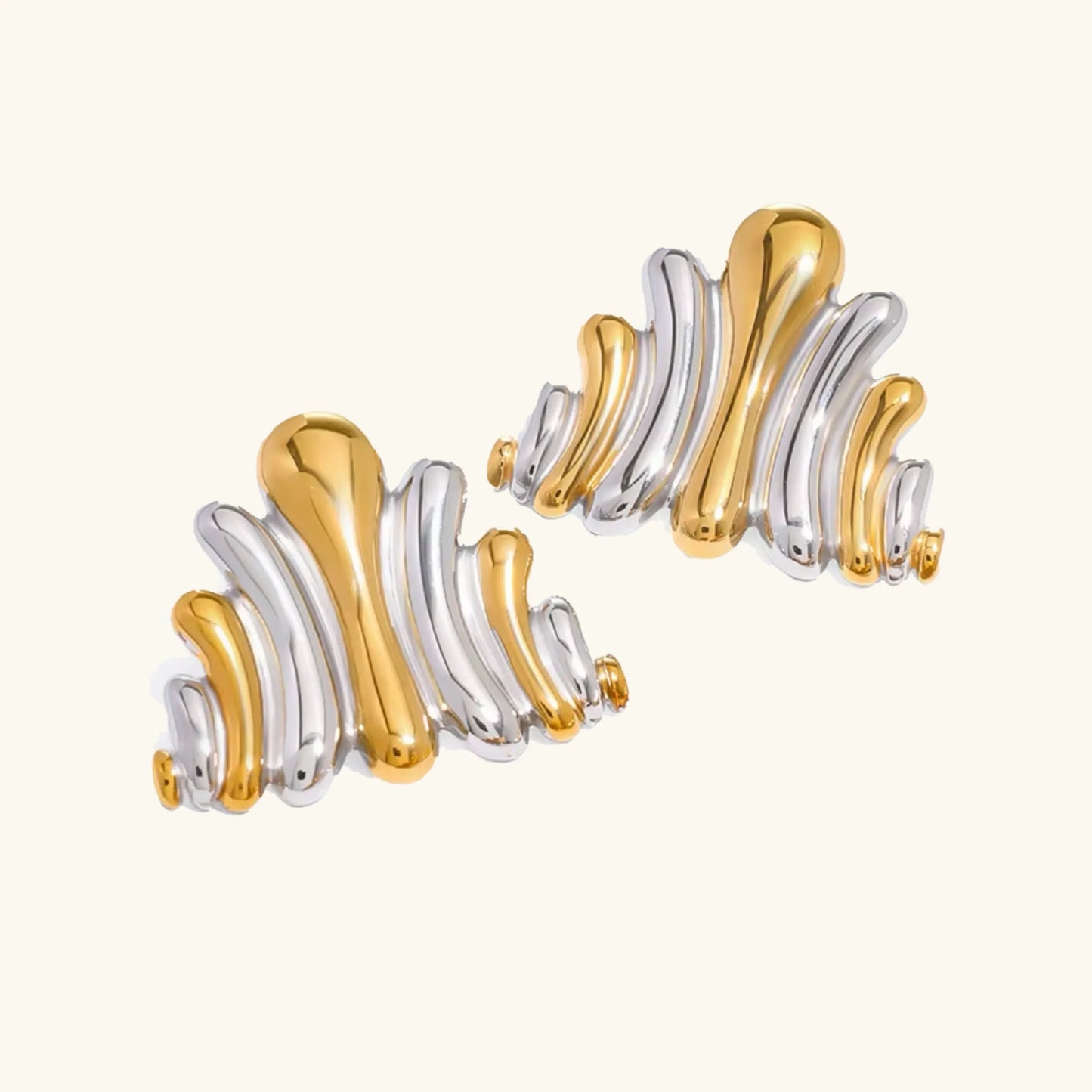 [Gaonasi]Nora Ripple Gold Earrings