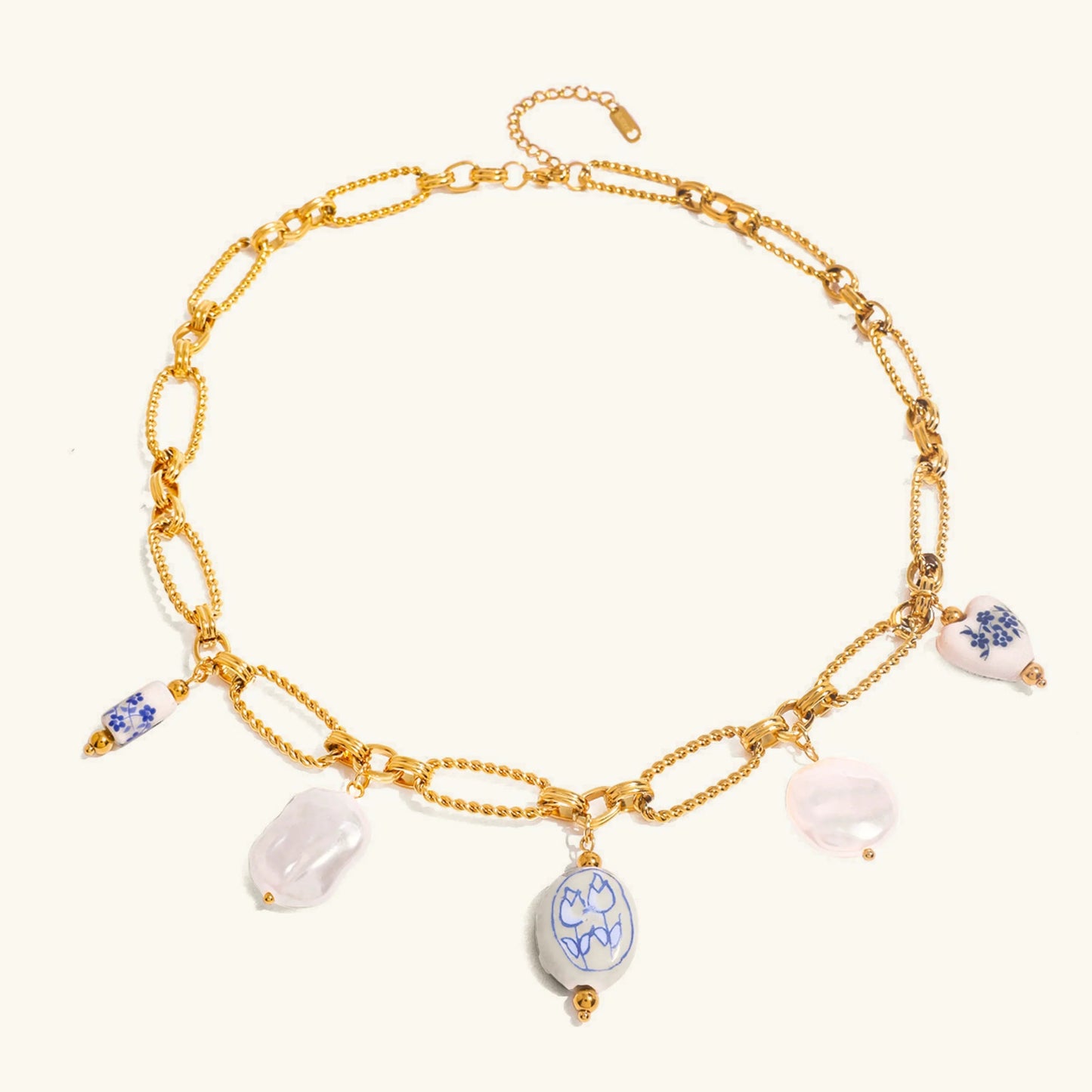 [Gaonasi]Cerulean Freshwater Pearl Necklace
