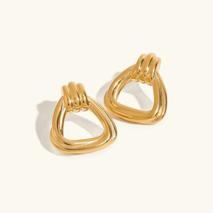 [Gaonasi]Doris Knot Charm Gold Earrings