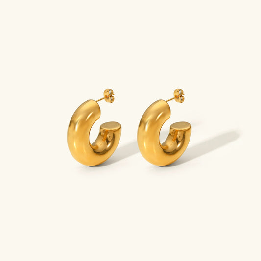 [Gaonasi]Natalia Chunky Gold Hoops