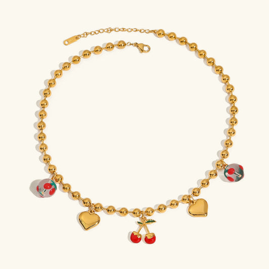 [Gaonasi]Kai Gold Cherry Necklace
