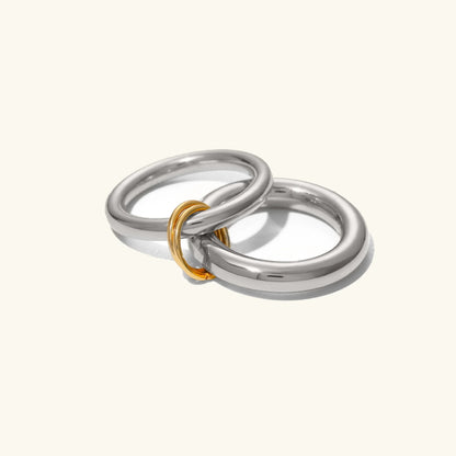 [Gaonasi]Dune Stacked Gold Ring