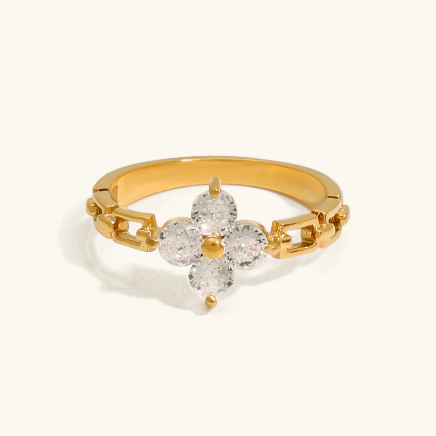 [Gaonasi]Clestine Diamond Petal Ring