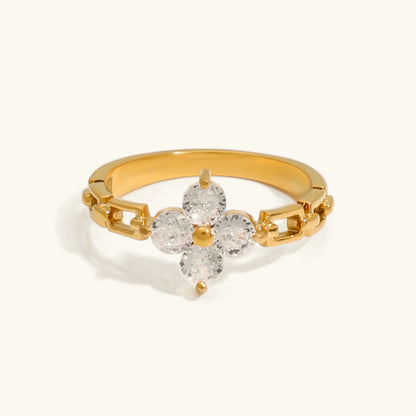 [Gaonasi]Clestine Diamond Petal Ring
