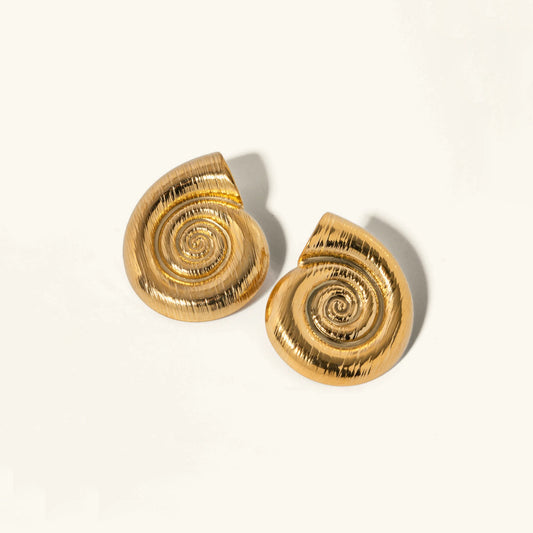 [Gaonasi]Nauticia Gold Shell Earrings