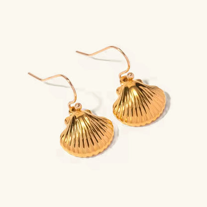 [Gaonasi]Breeze Gold Seashell Earrings