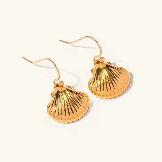 [Gaonasi]Breeze Gold Seashell Earrings