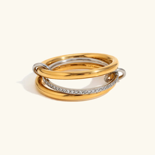 [Gaonasi]Chastity Diamond Ring Stack
