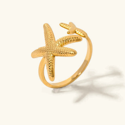 [Gaonasi]Seastar Gold Starfish Ring
