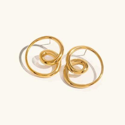 [Gaonasi]Angelique Golden Twist Earrings