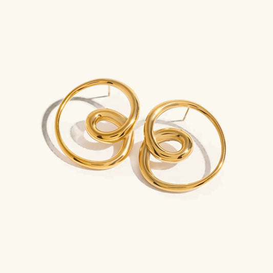 [Gaonasi]Angelique Golden Twist Earrings