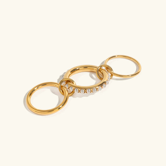 [Gaonasi]Mikayla Stacked Freshwater Pearl Ring