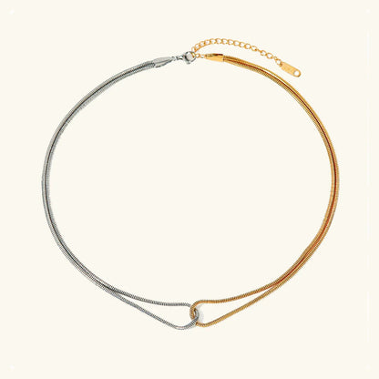 [Gaonasi]Talia Two Tone Necklace