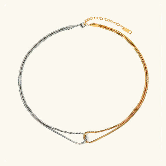 [Gaonasi]Talia Two Tone Necklace