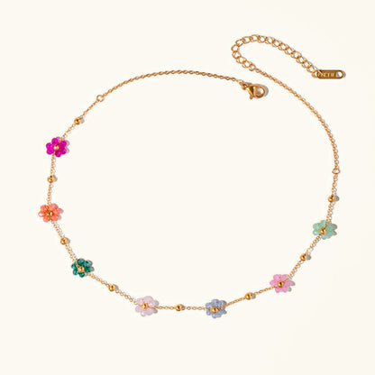 [Gaonasi]Azalea Floral Gold Necklace