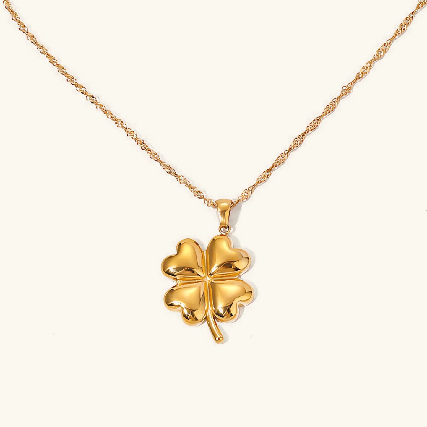 [Gaonasi]Ella Clover Gold Necklace