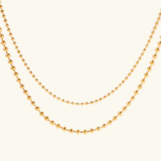 [Gaonasi]Layered Ball Chain Necklace