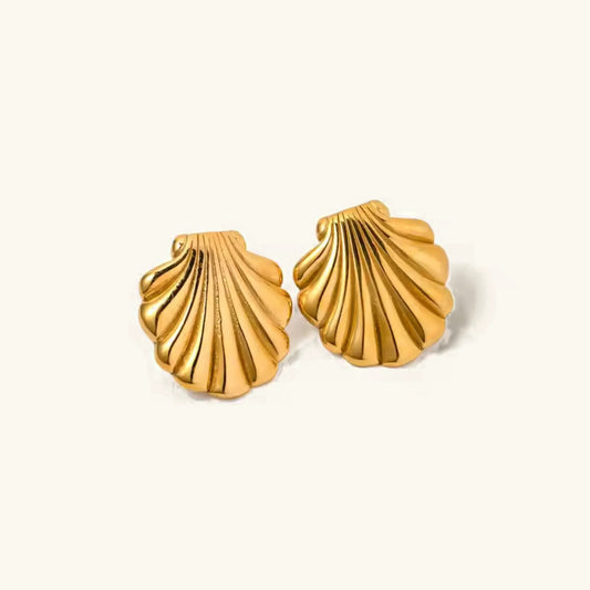 [Gaonasi]Bayside Gold Seashell Earrings