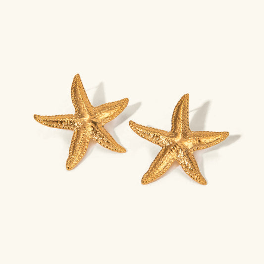[Gaonasi]Serene Gold Starfish Earrings