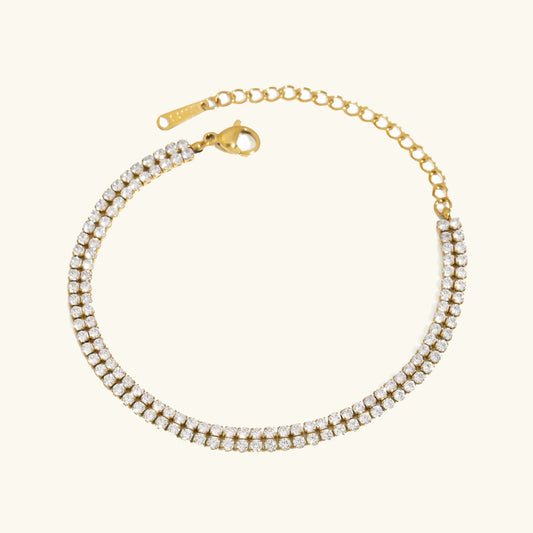 [Gaonasi]Florabelle Double Tennis Bracelet