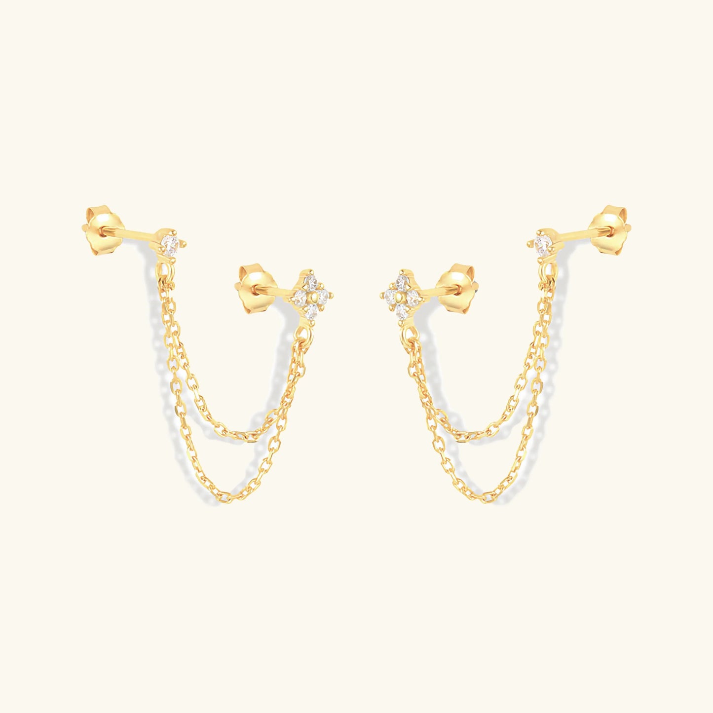 [Gaonasi]Kendall Diamond Chain Stud