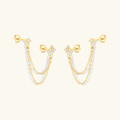 [Gaonasi]Kendall Diamond Chain Stud
