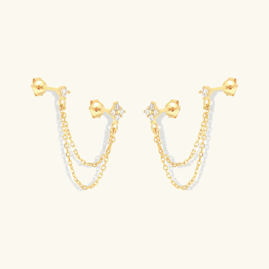 [Gaonasi]Kendall Diamond Chain Stud