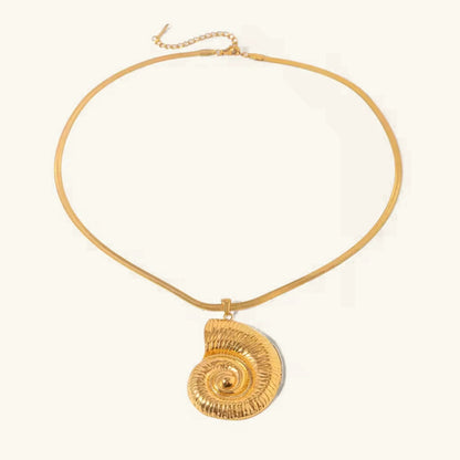 [Gaonasi]Cascadia Nautilus Gold Necklace