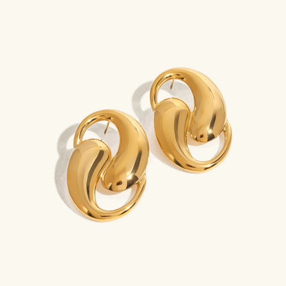 [Gaonasi]Dansley Water Drop Gold Earrings