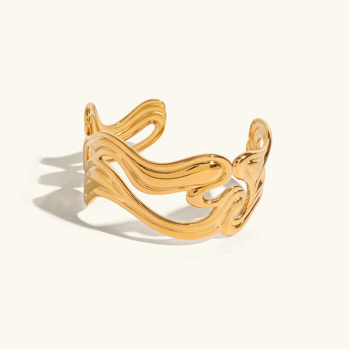 [Gaonasi]Anissa Wavy Gold Bracelet